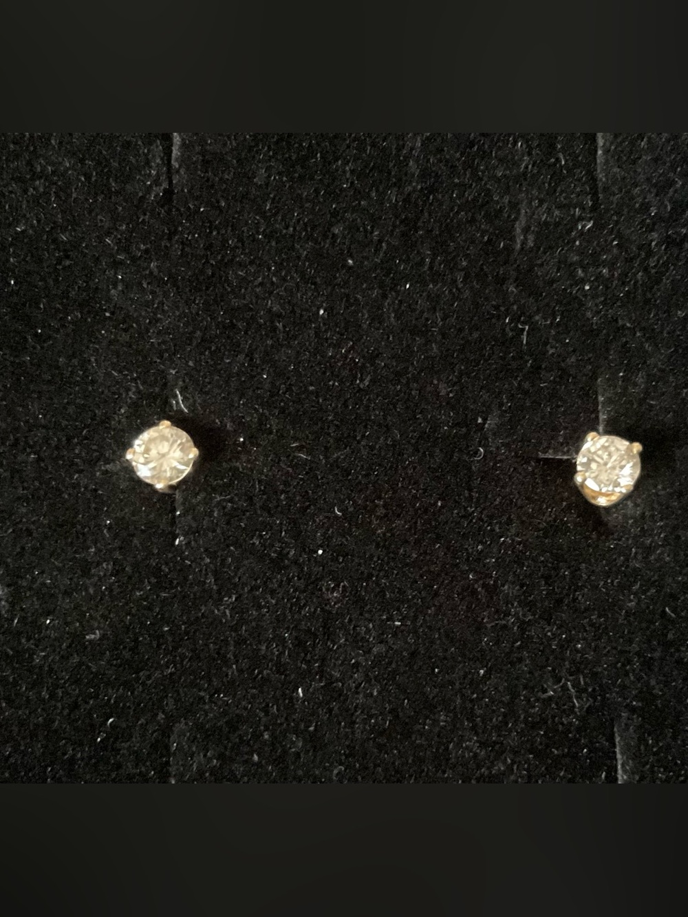Vintage 1999 Round Brilliant Diamond Stud Earrings Gold - Approx. 0.40-0.50 TCW - Picture 4 of 10